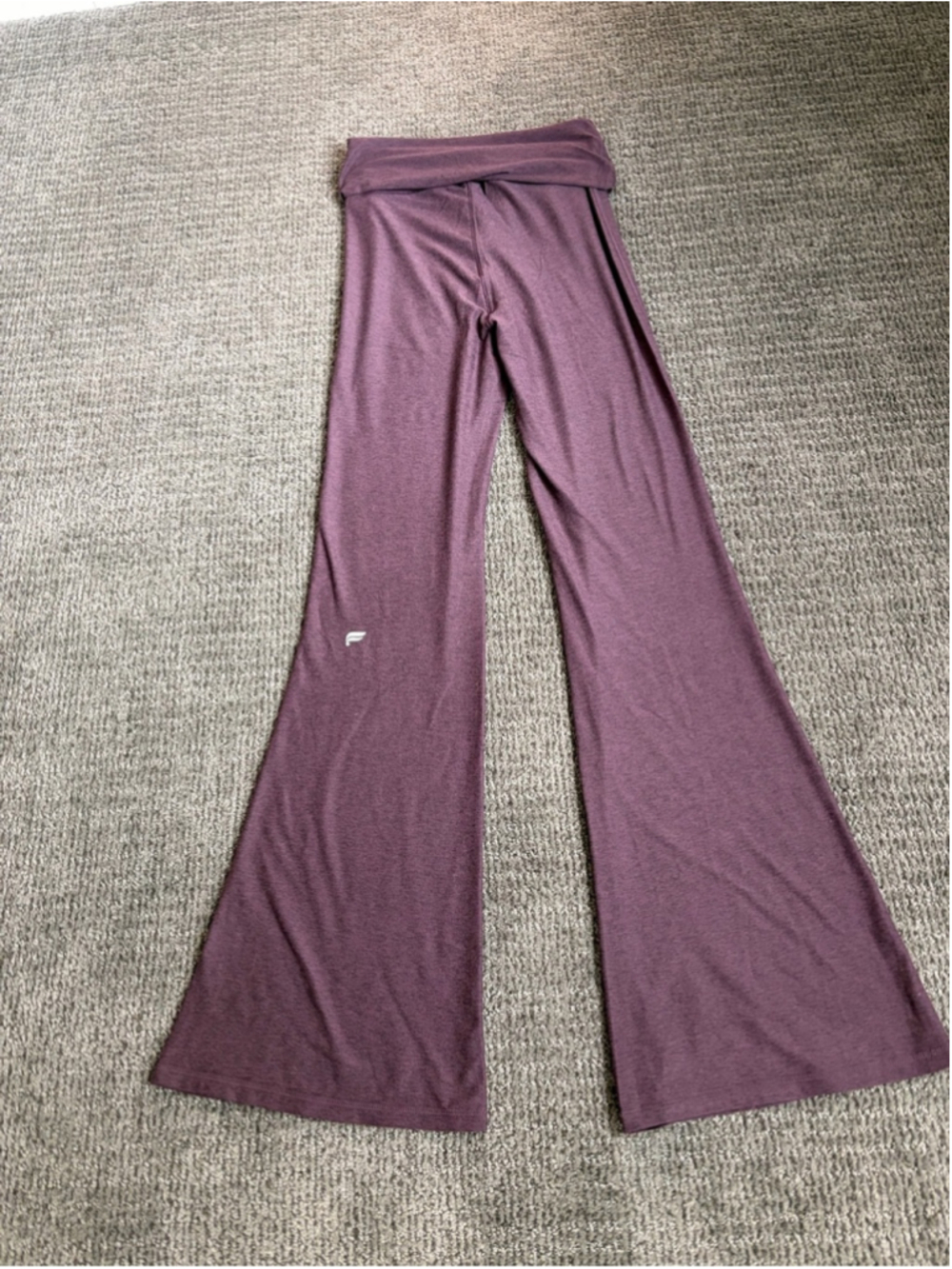 NWT Fabletics Foldover High Waisted Flare Leggings Purple - Size Small - Picture 5 of 6